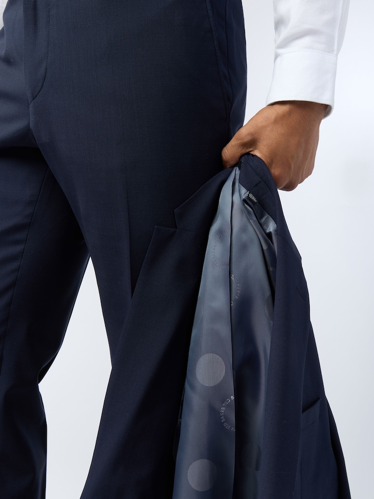 Ted Baker Tailoring Blue Performance Panama Jacket - Image 7 of 7 Ted Baker Tailoring Blue Performance Panama Jacket - Image 7 of 7