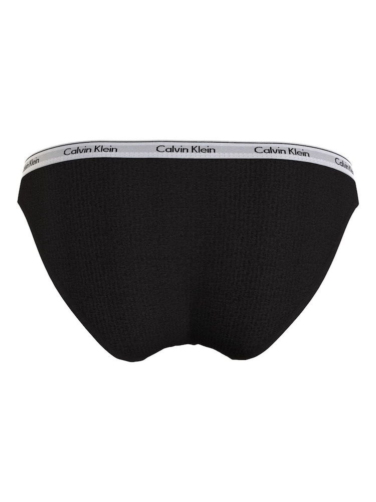 Calvin Klein Black Icon Logo Bikini Briefs - Image 2 of 5