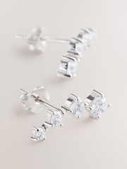 Pravo srebro - Uhani s kubičnim cirkonijem - Slika 3 iz 3