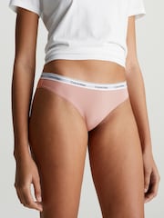 Calvin Klein Pink Icon Logo Bikini Briefs - Image 1 of 4
