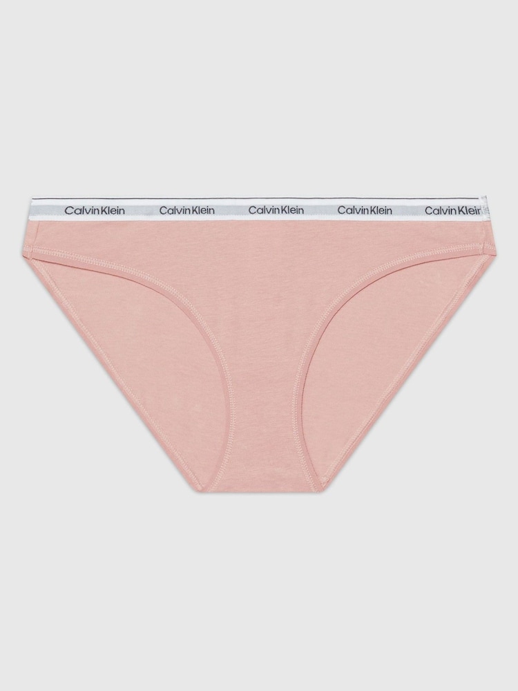 Calvin Klein Pink Icon Logo Bikini Briefs - Image 4 of 4