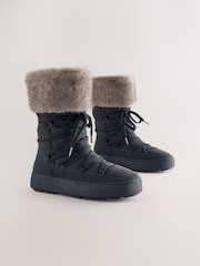 Black Forever Comfort® Water Repellent Finish Faux Fur Lined Boots - Image 1 of 4