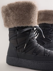 Black Forever Comfort® Water Repellent Finish Faux Fur Lined Boots - Image 5 of 5