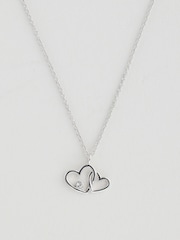 Pravo srebro - Ogrlica z obeskom prepletenega srca - Slika 3 iz 5