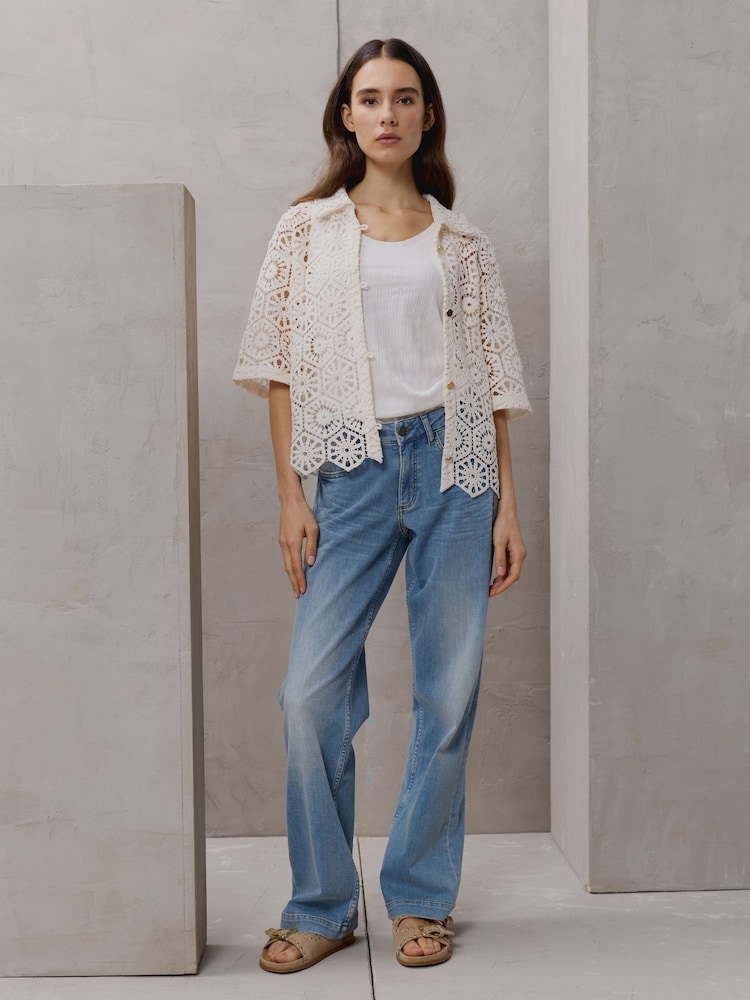 Smith & Soul Blue Sina Wide Leg Jeans - Image 2 of 5