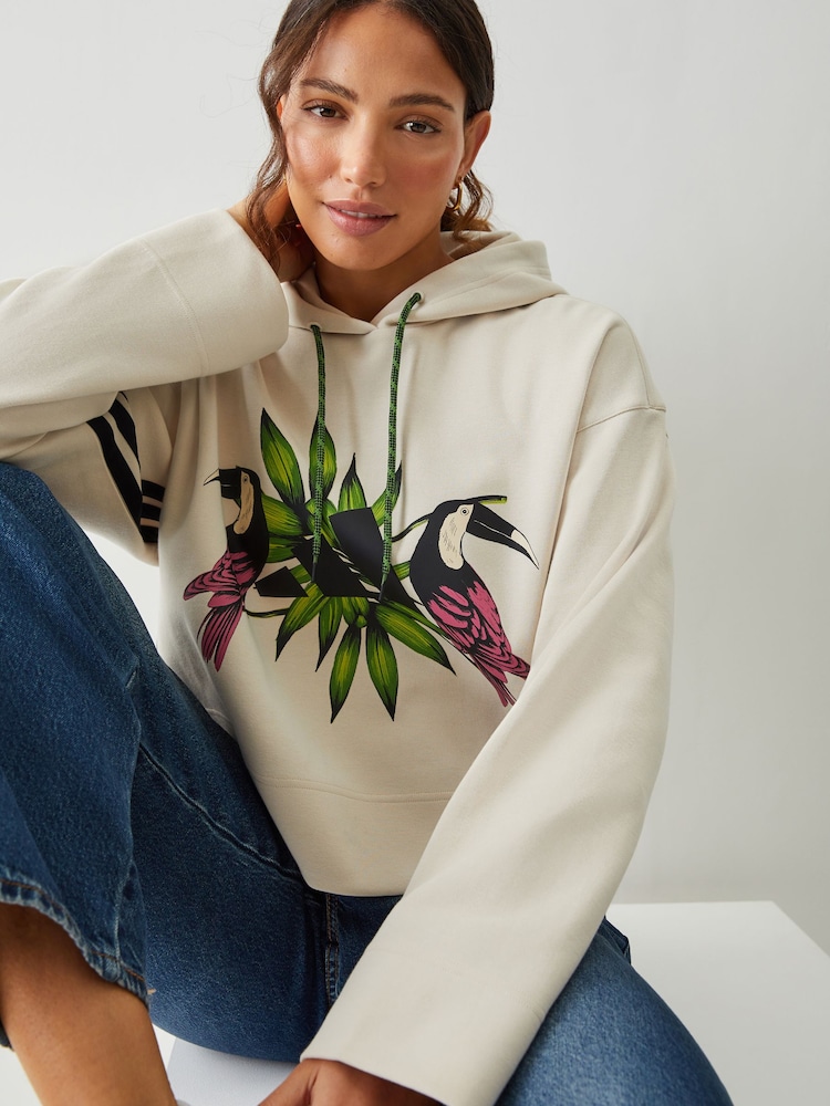 adidas Brown Farm Hoodie - Image 2 of 4