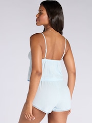 Boux Avenue Blue Crinkle Cami and Short Pyjamas Set - Image 2 of 5
