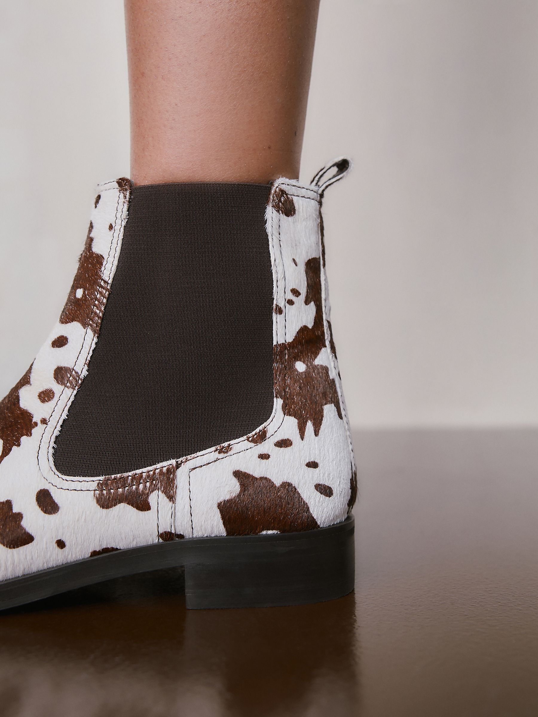 靴 OPEN THE DOOR cow hide ankle boots Buy Cow Print Leather Standard/Wide Fit Forever Comfort® Chelsea