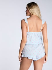 Boux Avenue Blue Strawberry Dobby Cami & Shorts Set - Image 2 of 5