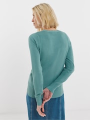JD Williams Blue V-Neck Cardigan - Image 2 of 4