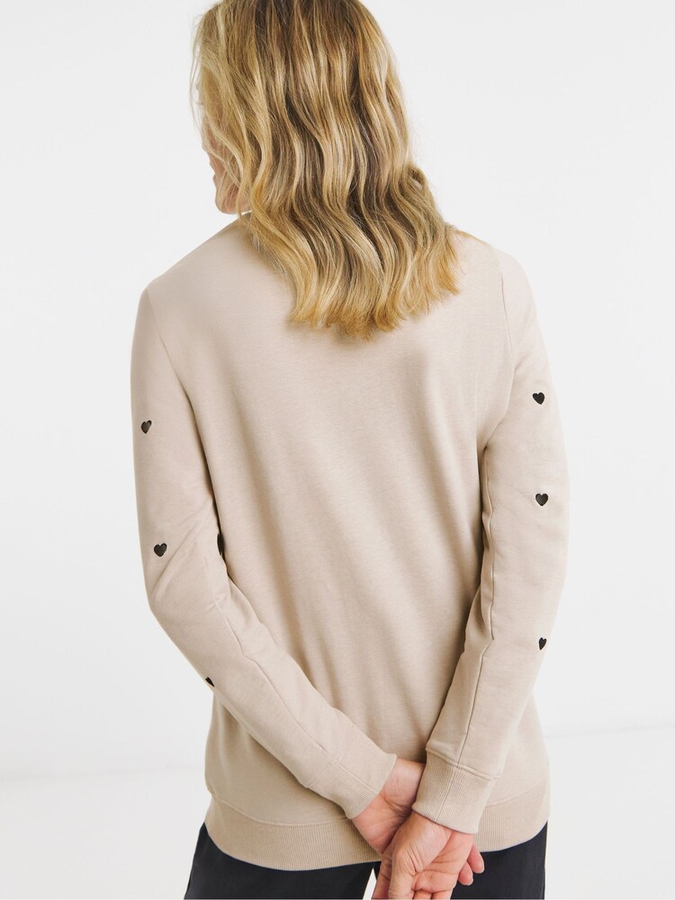 JD Williams Natural Heart Embroidered Sweatshirt - Image 2 of 4 JD Williams Natural Heart Embroidered Sweatshirt - Image 2 of 4