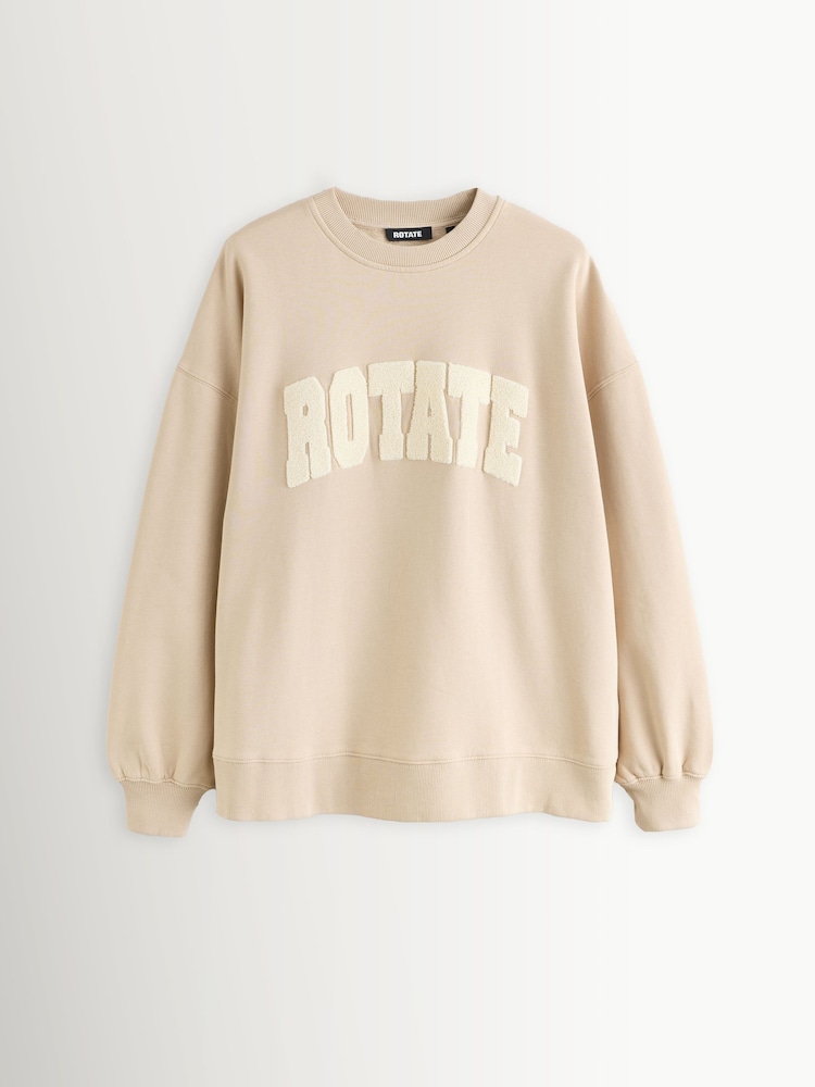 Rotate Natural Heavy Sweat Crewneck Sweatshirt - Image 1 of 1