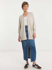 JD Williams Natural Longline Edge To Edge Cardigan - Image 3 of 4
