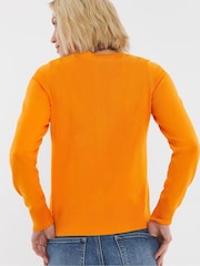 JD Williams Orange Crew Neck Cardigan - Image 2 of 4