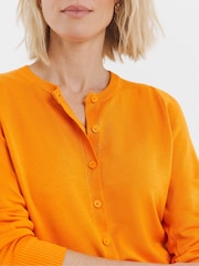JD Williams Orange Crew Neck Cardigan - Image 3 of 4