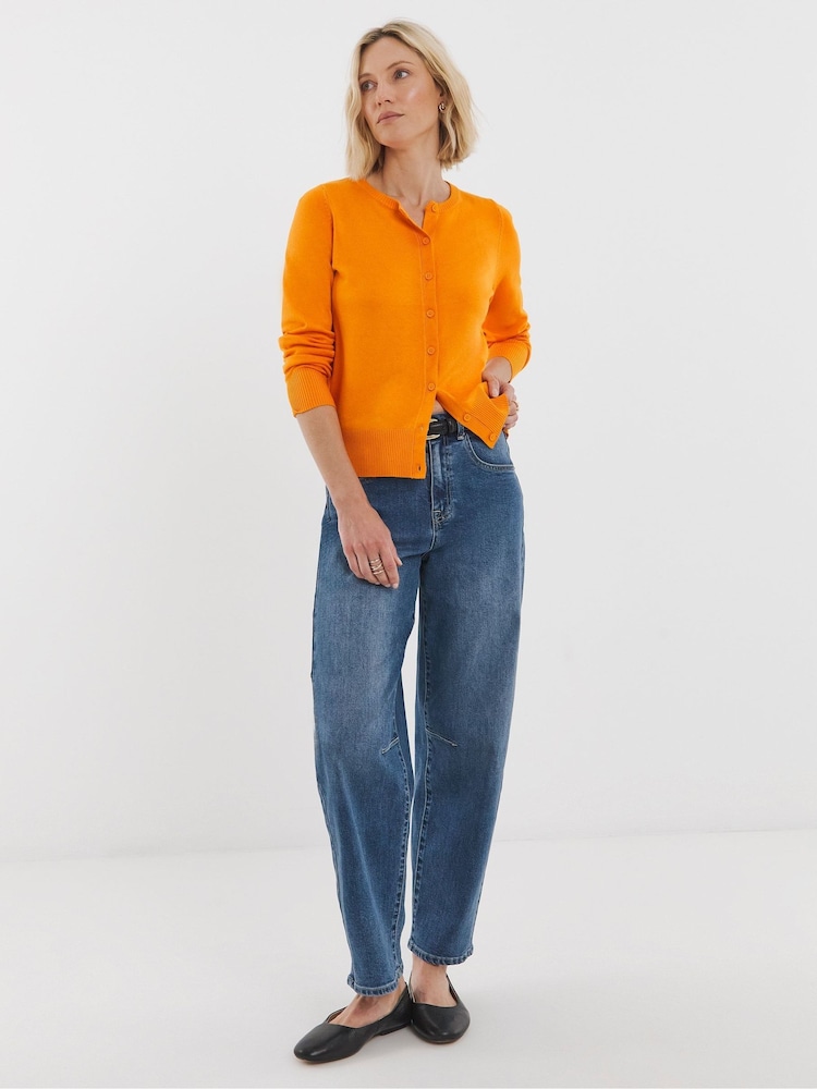 JD Williams Orange Crew Neck Cardigan - Image 4 of 4 JD Williams Orange Crew Neck Cardigan - Image 4 of 4