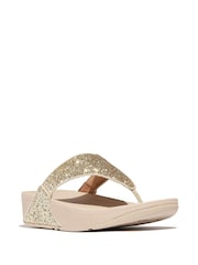 FitFlop Silver Lulu Glitter Toe Thongs Sandals - Image 2 of 4