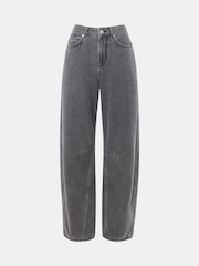Whistles Grey Horseshoe Barrel Leg Jeans - Image 5 of 5