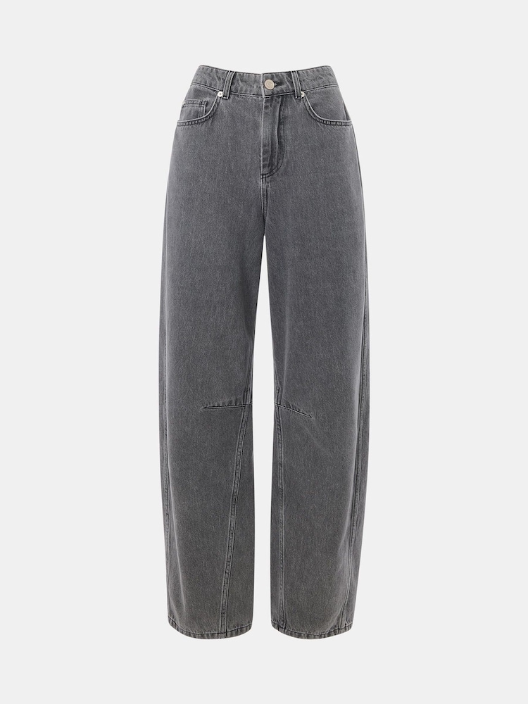 Whistles Grey Horseshoe Barrel Leg Jeans - Image 5 of 5