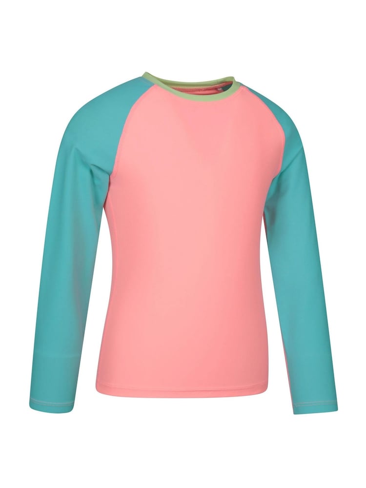 Mountain Warehouse Blue Light Kids Long Sleeve Rash Vest - Image 1 of 4