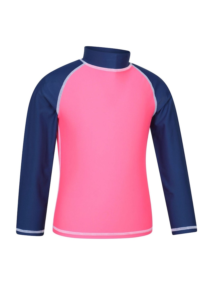 Mountain Warehouse Pink Kids Long Sleeve Rash Vest - Image 2 of 6