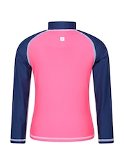 Mountain Warehouse Pink Kids Long Sleeve Rash Vest - Image 3 of 6