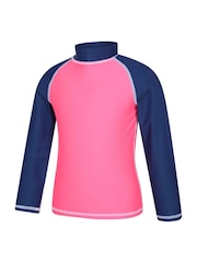 Mountain Warehouse Pink Kids Long Sleeve Rash Vest - Image 4 of 6