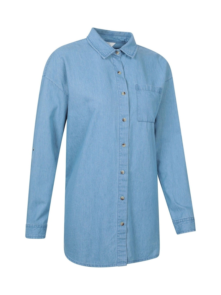 Azul - Mountain Warehouse Oversized Womens Santiago Shirt - Imagen 2 de 6