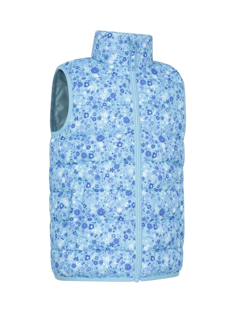 Azul - Mountain Warehouse Kids Rocko Printed Padded Gilet - Imagen 2 de 5