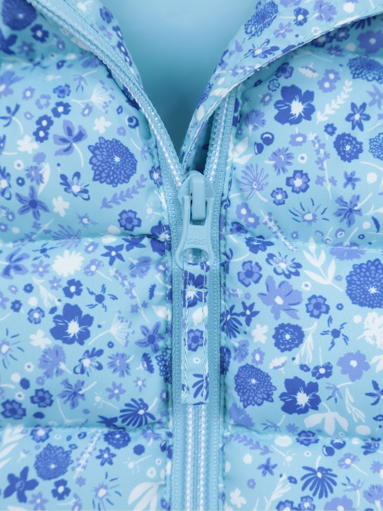 Azul - Mountain Warehouse Kids Rocko Printed Padded Gilet - Imagen 5 de 5