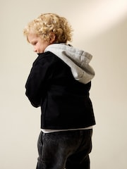 Črna Ripstop - Komplet srajce s kapuco in majice iz kepra (3mesecev-7let) - Slika 3 iz 4