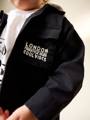 Črna Ripstop - Komplet srajce s kapuco in majice iz kepra (3mesecev-7let) - Slika 4 iz 4