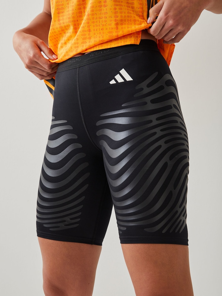 adidas Black adidas adizero Control Running Bike Shorts - Image 1 of 4