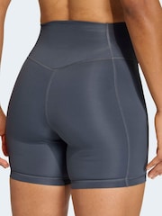 adidas Grey Optime Essentials Workout Bike Shorts - Image 2 of 6