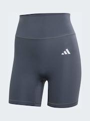 adidas Grey Optime Essentials Workout Bike Shorts - Image 6 of 6