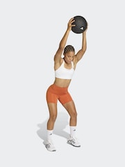 adidas Orange Optime Essentials Workout Bike Shorts - Image 4 of 7