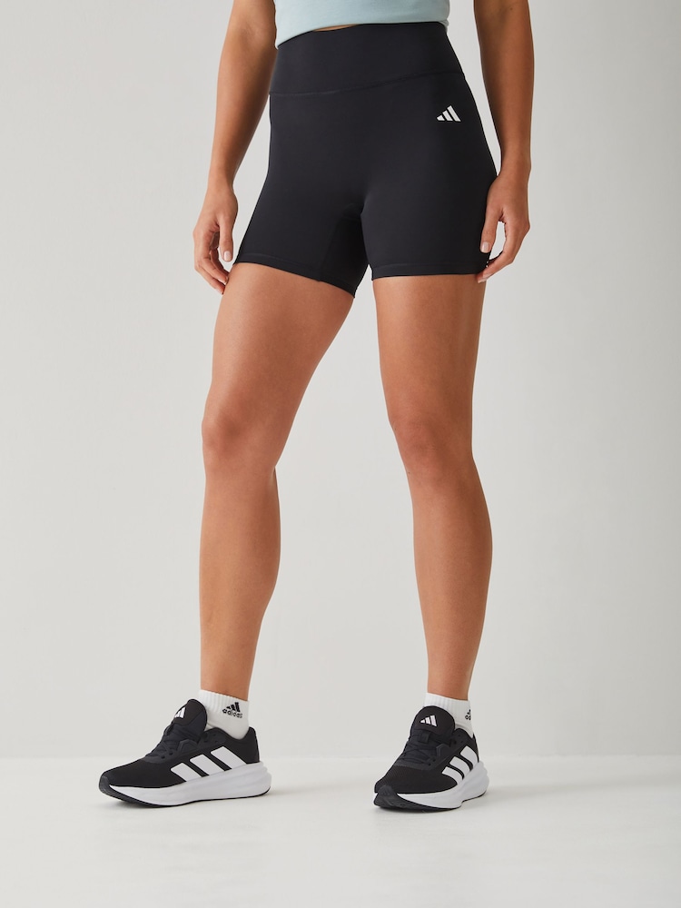 adidas Black Optime Essentials Workout Bike Shorts - Image 1 of 4
