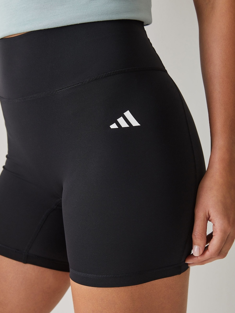 adidas Black Optime Essentials Workout Bike Shorts - Image 4 of 4