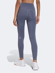 adidas Grey 3 -Stripes Studio All Me 7/8 X Over Leggings - Image 2 of 6
