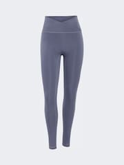 adidas Grey 3 -Stripes Studio All Me 7/8 X Over Leggings - Image 6 of 6