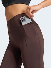 adidas Brown Optime Workout Full Length Leggings - Image 3 of 7