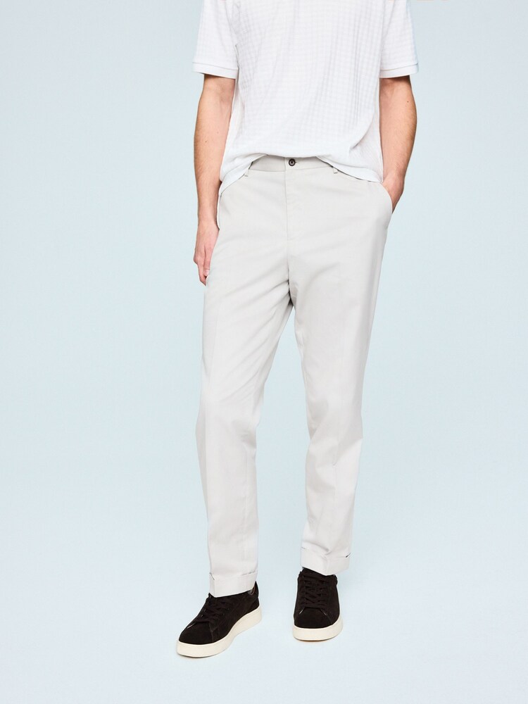 عاجي - بنطلون تشينو أنيق بحزام جانبي قابل للتعديل من N. Premium - Image 1 of 4