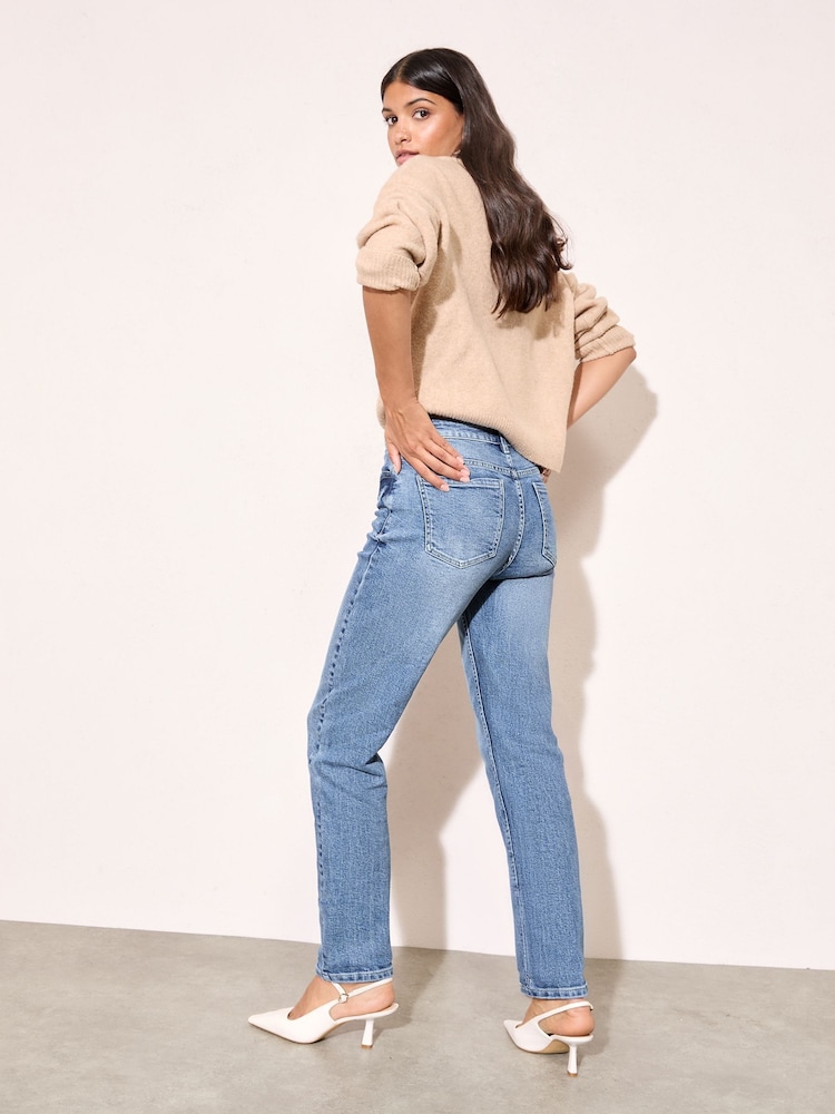 Friends Like These Mid Blue Mom Jeans - Image 4 of 4