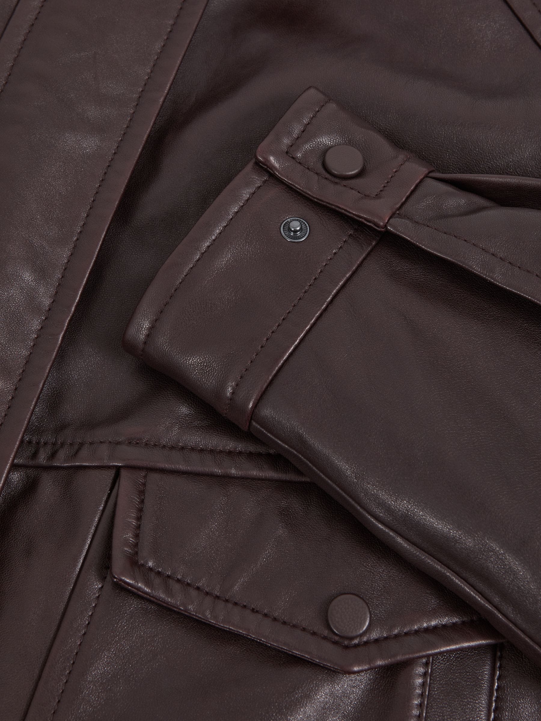 Buy Reiss Aubergine Peyton Oversized Leather Jacket from Next USA