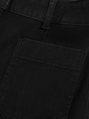 Reiss Black Sakura Petite Patch Pocket Flared Jeans - Image 8 of 9