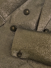 ذهبي - Reiss Sienna Double-Breasted Metallic Suit Blazer with Cotton - صورة 6 من 6