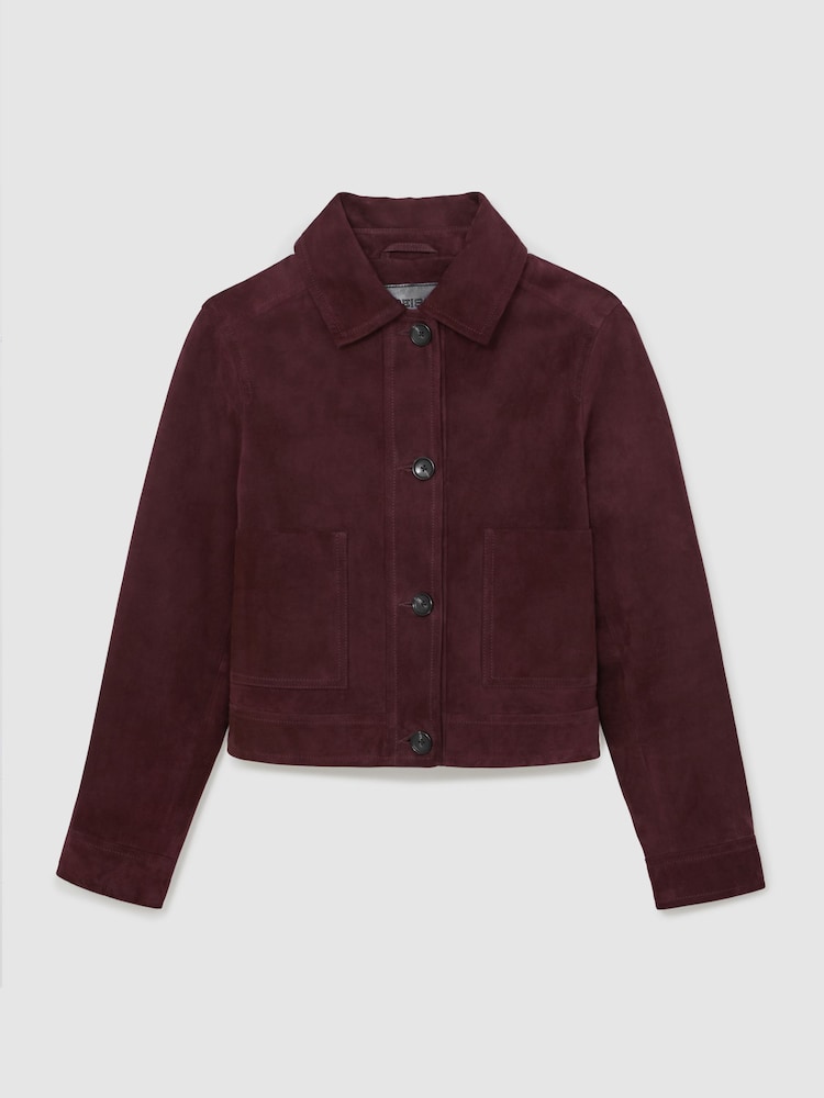 Reiss Sonny Suede Button Through Jacket - Imagen 2 de 7 Reiss Sonny Suede Button Through Jacket - Imagen 2 de 7