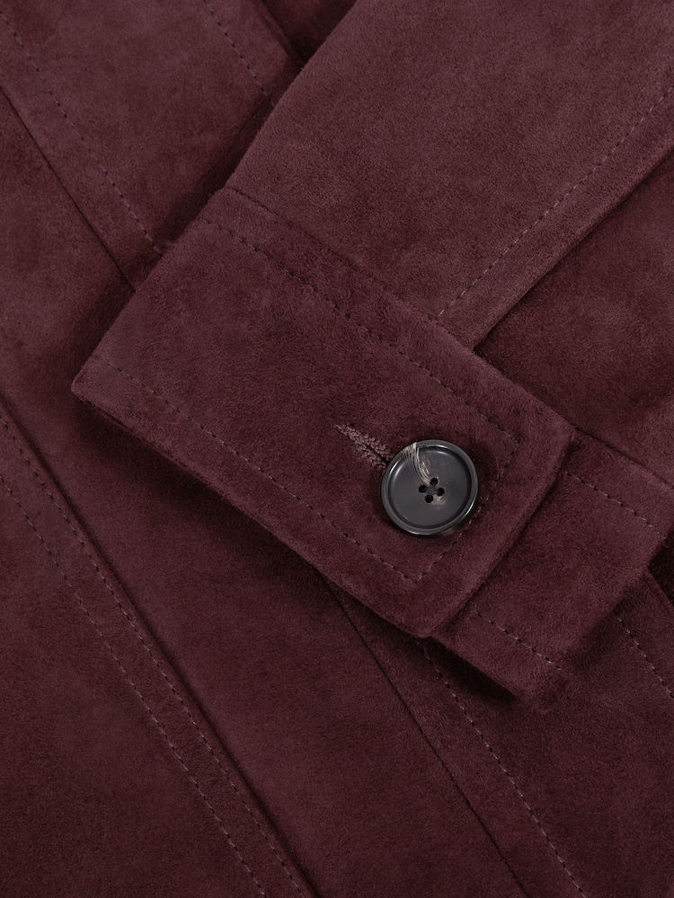 Reiss Sonny Suede Button Through Jacket - Imagen 7 de 7