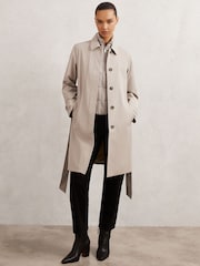 Reiss Neutral Logan Hybrid Removable Over Coat - Image 1 of 8