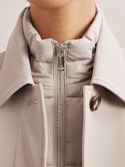 Reiss Neutral Logan Hybrid Removable Over Coat - Image 5 of 8
